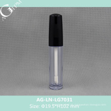 Plástico transparente y vacío tubo de brillo labial AG-LN-LG7031, empaquetado cosmético de AGPM, colores/insignia de encargo